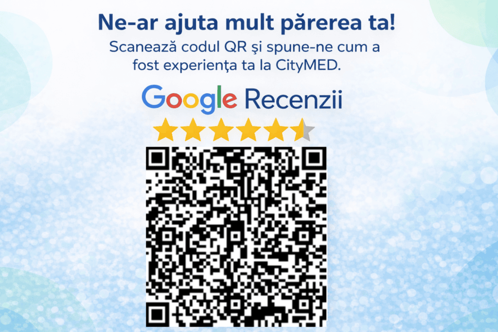 Scanează QR pentru a lăsa o recenzie CityMED.